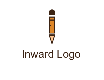 door merged with pencil logo