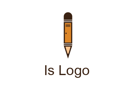 door merged with pencil logo
