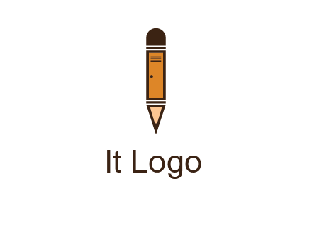 door merged with pencil logo