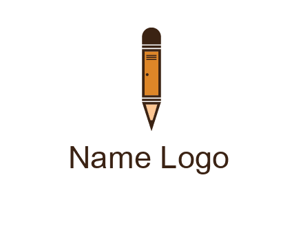 door merged with pencil logo