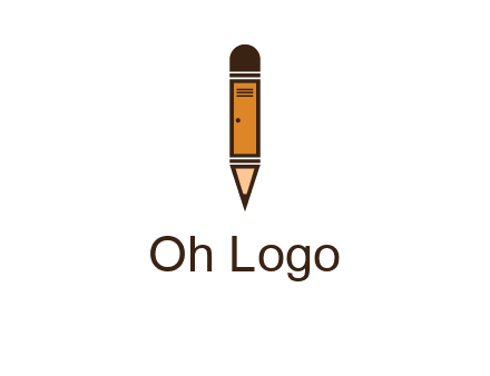 door merged with pencil logo