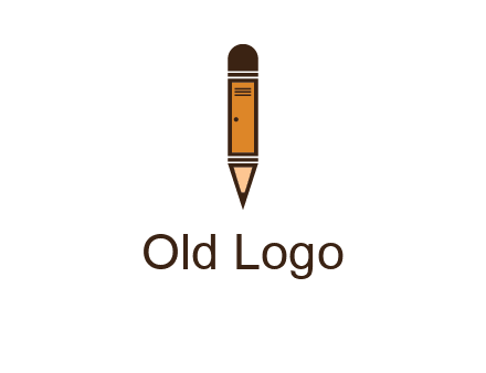 door merged with pencil logo