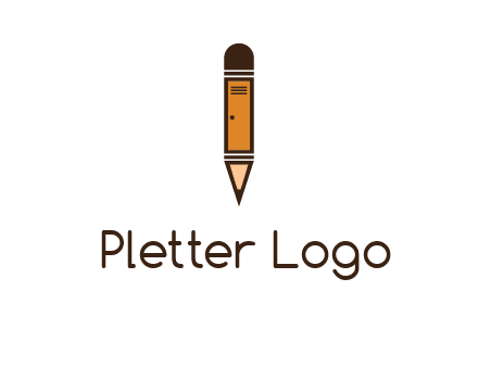 door merged with pencil logo