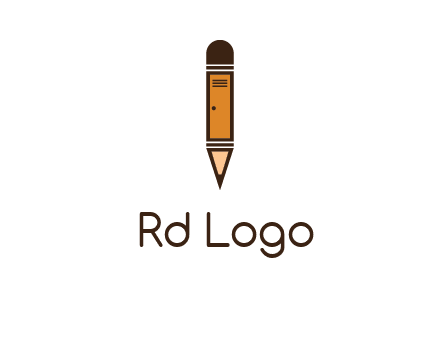 door merged with pencil logo