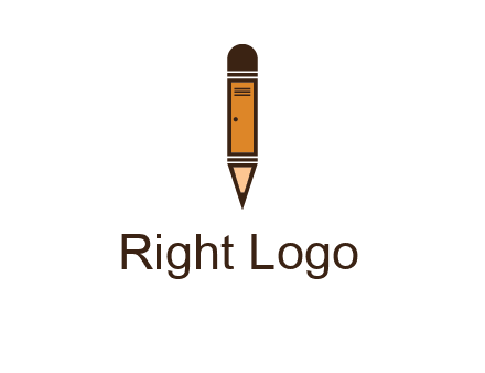 door merged with pencil logo