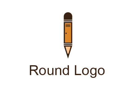 door merged with pencil logo