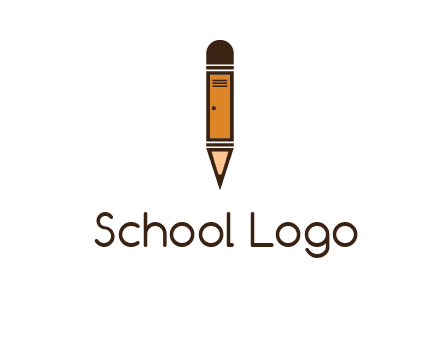 door merged with pencil logo