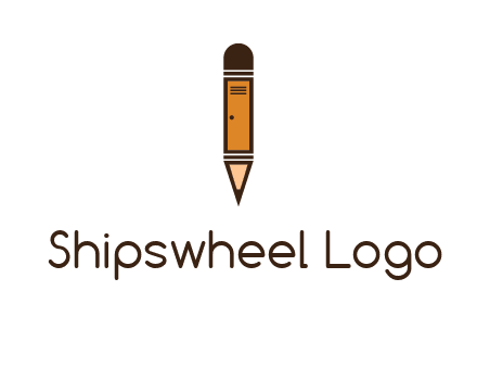 door merged with pencil logo