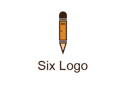 door merged with pencil logo
