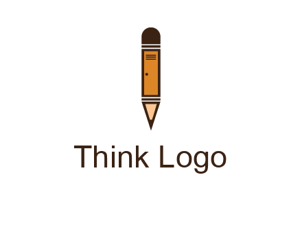 door merged with pencil logo