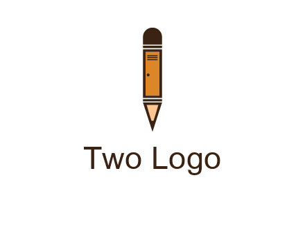 door merged with pencil logo
