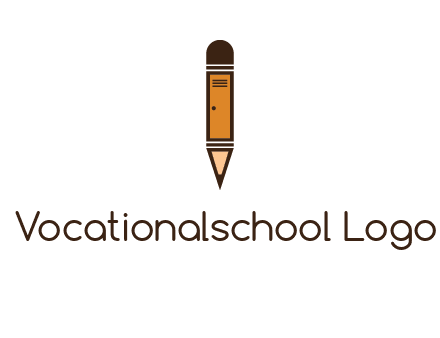 door merged with pencil logo