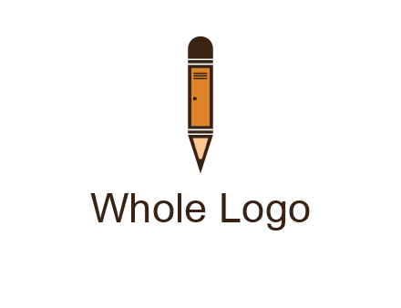 door merged with pencil logo
