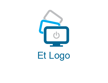power button in monitors logo
