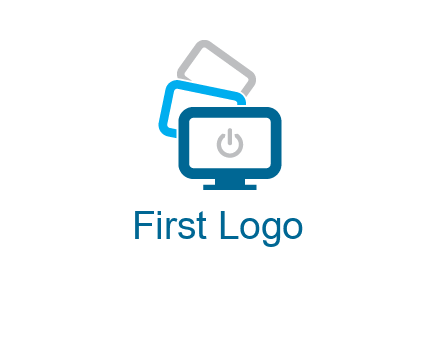 power button in monitors logo