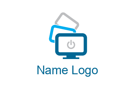 power button in monitors logo