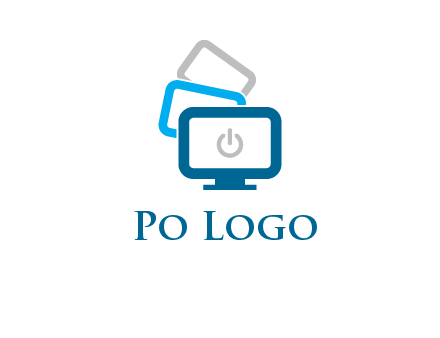 power button in monitors logo