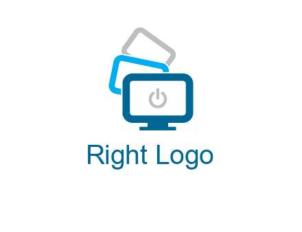 power button in monitors logo
