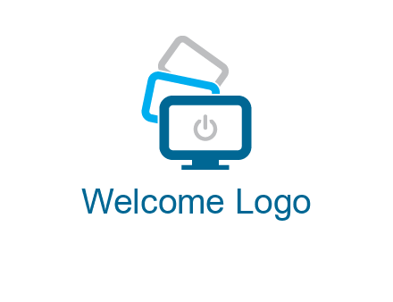 power button in monitors logo
