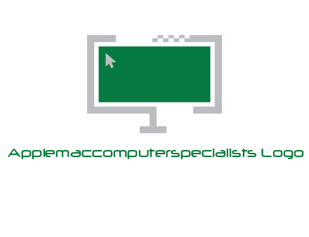 abstract monitor screen with mouse pointer icon