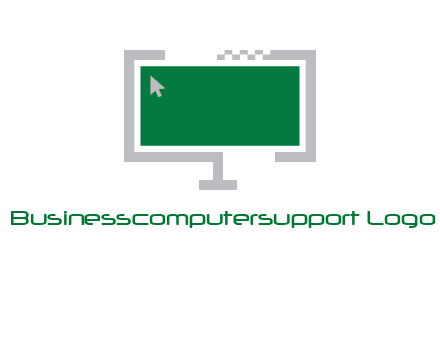 abstract monitor screen with mouse pointer icon