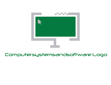 abstract monitor screen with mouse pointer icon