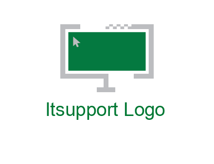 abstract monitor screen with mouse pointer icon