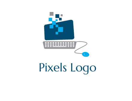 pixels on computer logo