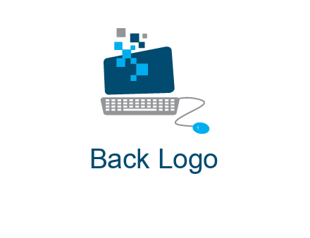 pixels on computer logo