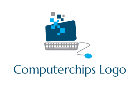 pixels on computer logo
