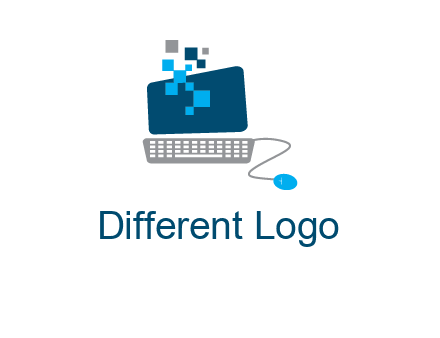 pixels on computer logo