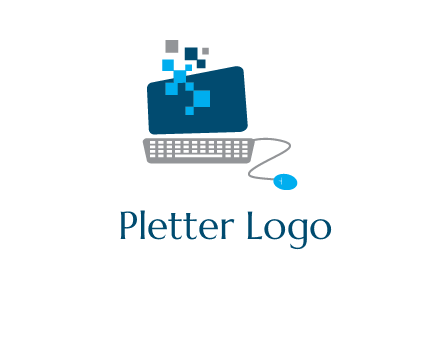 pixels on computer logo
