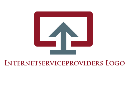 arrow merged with monitor screen symbol