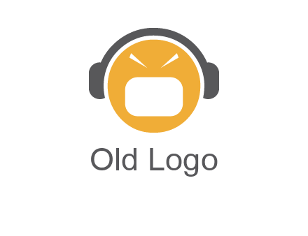 abstract face wearing headphone symbol
