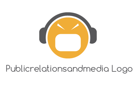 abstract face wearing headphone symbol