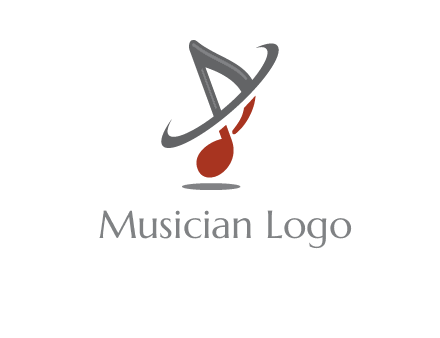 swoosh around music note logo