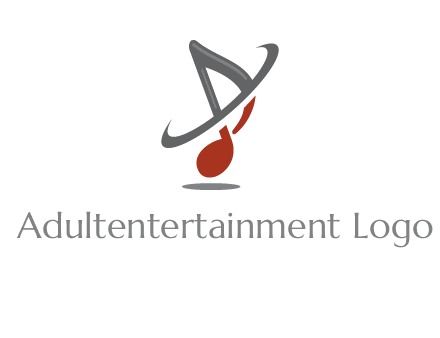 swoosh around music note logo