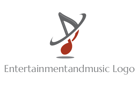 swoosh around music note logo