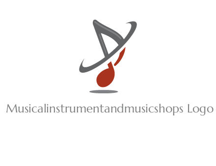 swoosh around music note logo