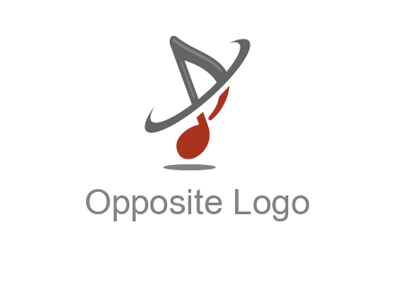 swoosh around music note logo