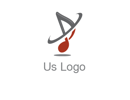 swoosh around music note logo