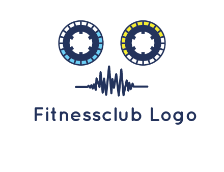 cassette reel with sound waves logo