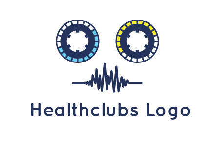 cassette reel with sound waves logo