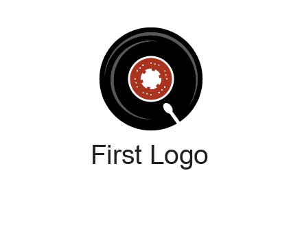 music disk on player logo
