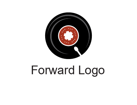 music disk on player logo