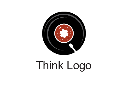 music disk on player logo