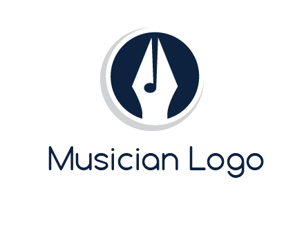 pen merged with music note logo