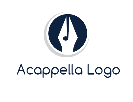 pen merged with music note logo