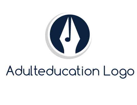 pen merged with music note logo