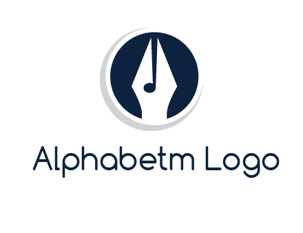 pen merged with music note logo